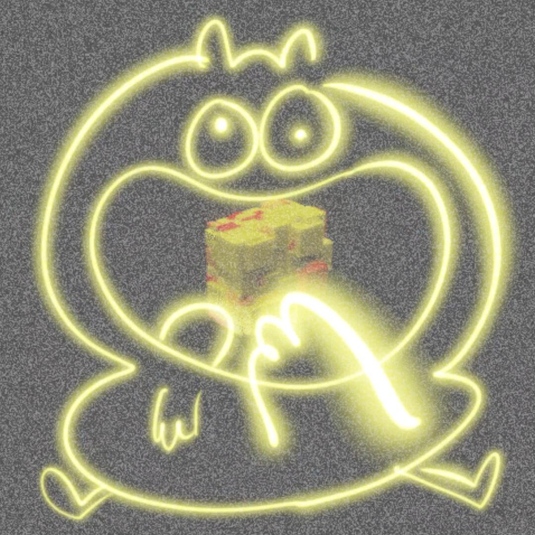 Don't eat the cube by Jon Burgerman